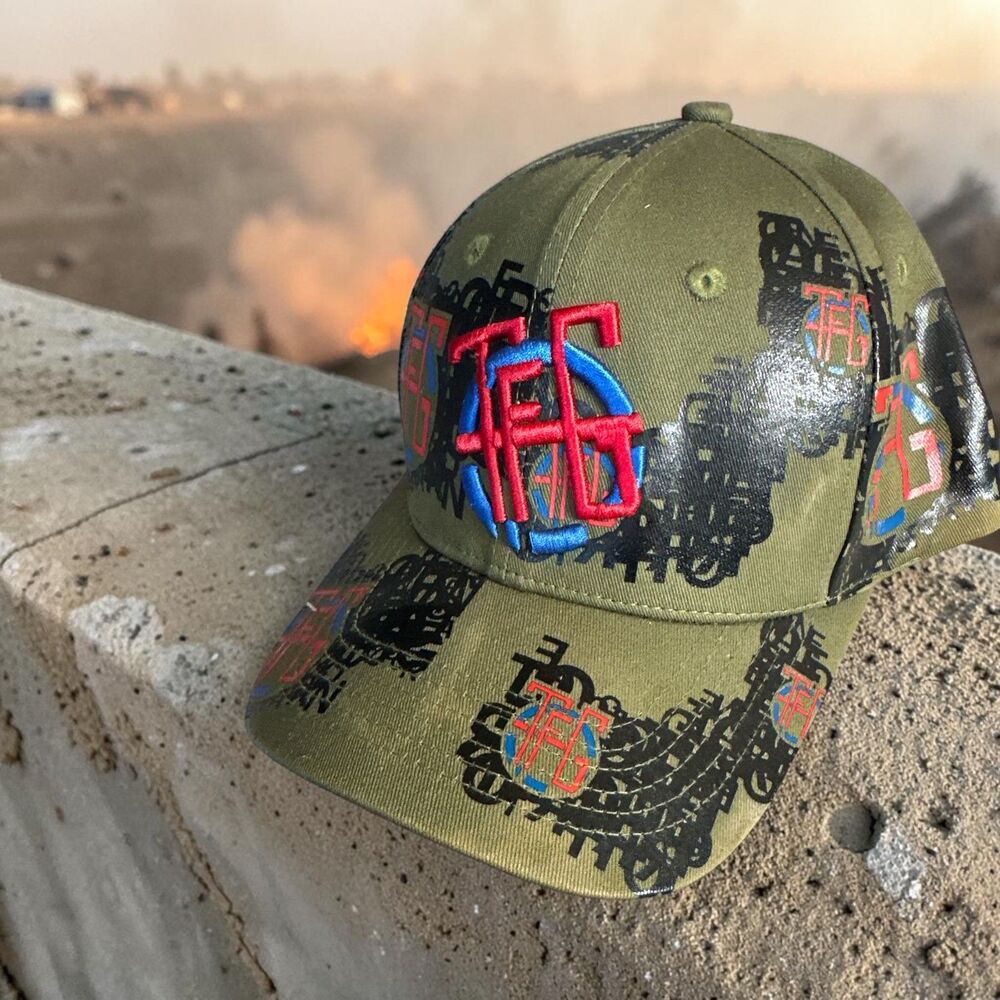 TooFarGone TFG - Monogram Baseball Cap - Olive/Black/Red/Blue -snapback
